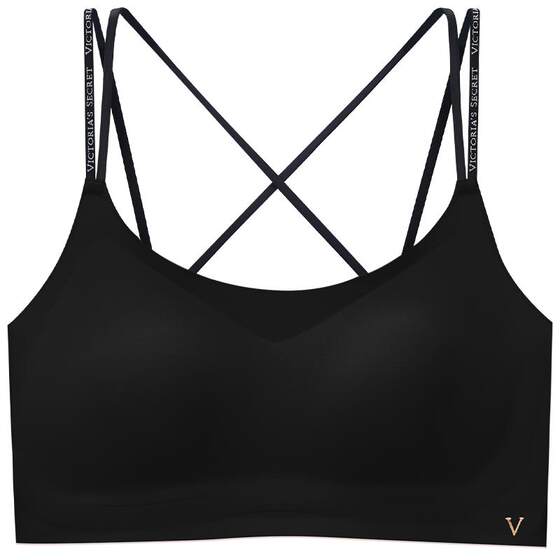 Victoria's Secret Jelly Stick Soft Support Underwear Strip Without Strip Letters Beautiful Back and Vest Style Slim Shoulder Strap Thin Bra for Women's Summer