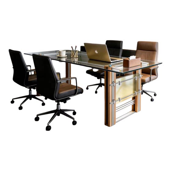 
Tempered glass computer desk aluminum profile birch optical axis creative designer personality negotiation rectangular table office desk
