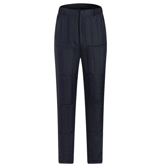 Middle -aged and elderly down pants men and women wear fertilizer and increase, high waist, thick waist, thick, warm winter, inner bile long cotton pants
