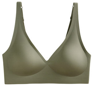 Searcan -free jelly strip sexy underwear gathers steel ringless girl anti -drooping pair of breast adjustment bras jet
