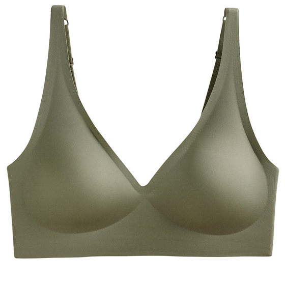 Searcan -free jelly strip sexy underwear gathers steel ringless girl anti -drooping pair of breast adjustment bras jet
