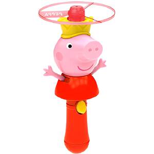 
Piggy Peppa Pig light ejection bamboo dragonfly children's educational toy luminous flying saucer outdoor sports female New Year gift