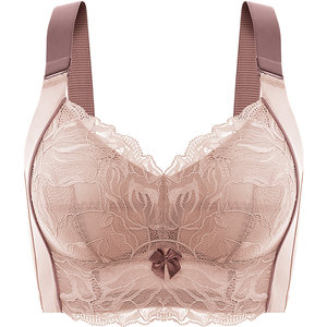 
Large breasts show small underwear for women, women's breasts gather and prevent sagging, large size six-breasted thin adjustment bra without steel rings