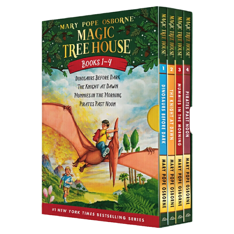 神奇樹屋英文原版Magic Tree House1-4冊全套盒裝橋樑章節書英語