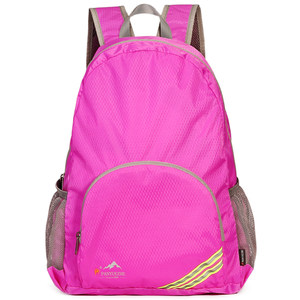 Outdoor sports can fold the mountaineering back brown skin bag, men and women shoulder bag waterproof ultra -light, thin, thin summer travel bag