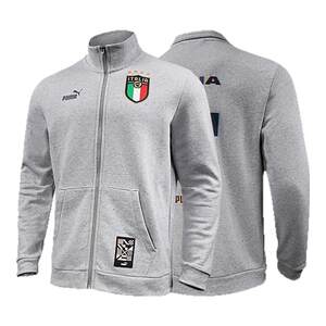 Puma Warm Jacket PUMA World Cup Italian Football Team Top Autumn and Winter Standing Collar Sportswear Knitted Jacket