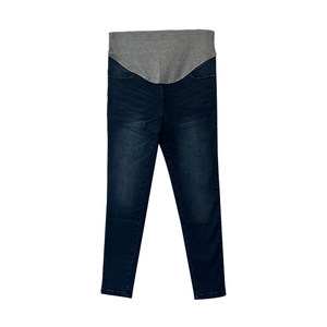 
October Mommy Denim Cigarette Pants for Pregnant Women Autumn and Winter Outerwear Wearable for Small Daddy Straight Belly Supporting Pants Winter Wear