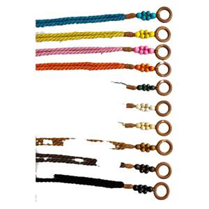 
Ethnic retro bohemian style belt for women with skirt, Hanfu waist, knotted braided hemp rope waist rope