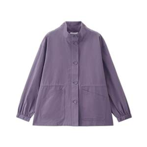 Designer Giordano loose jacket for women standing collar silhouette waist-length mid-length windbreaker jacket 18375607