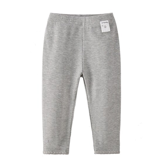 [7A Antibacterial] Girls Casual Pants Children's Spring Cotton Simple Loose Children's Straight Pants Versatile Baby Girl Pants