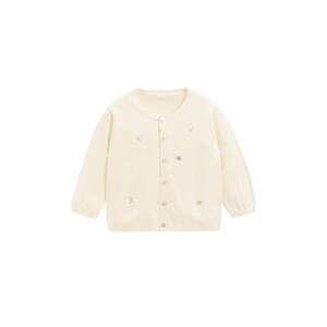 
whitewheat boys' spring new tops for 2025 children's cotton sweater girls embroidered cardigan sweater