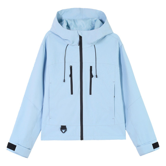 
Short Jacket Women's Thin Spring and Autumn 2025 New Versatile Loose Hooded Autumn Windbreaker Jacket for Small People