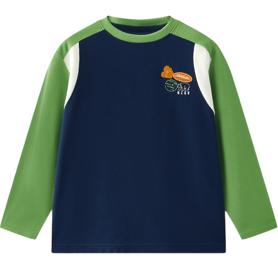 
MQD children's clothing boys' long-sleeved T-shirts spring and autumn baby spring sports tops children's bottoming shirts with inner clothes