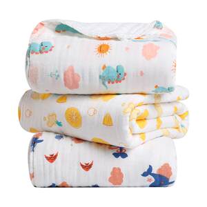 Jeeliya 2 packed baby gauze bath towels pure cotton baby bath towels, newborns all cotton bag quilt flagship store
