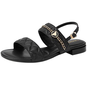 
Qianbaidu low heel one-strip fashion sandals for women in summer new versatile and beautiful casual small fragrance sandals