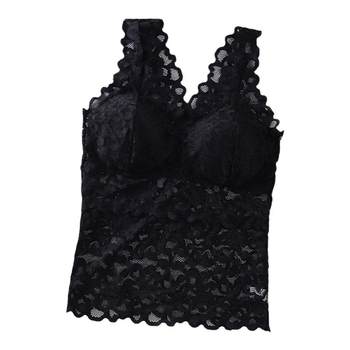 Bringing chest pad underwear lace vest fat mm
