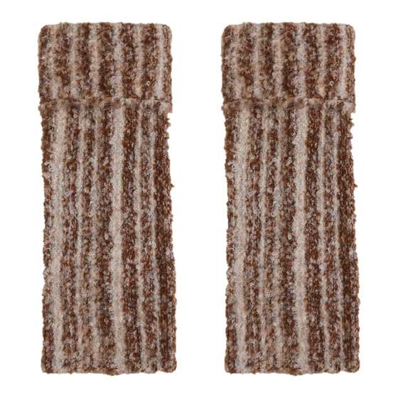 Autumn and winter warm and thickened cuffed pile socks for women retro color-blocked striped brown socks for women to wear as slimming leg covers