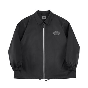 Madiden American retro coach jacket jacket, contrasting zipper baseball service, lapel top, spring anti -wind jacket female

