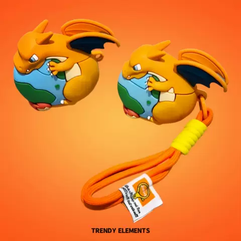 3D Charizard AirPods Case With Lanyard – Protective Carry Cases Apple AirPods 1, AirPods 1 Pro, AirPods 2, AirPods 2 Pro, AirPods 3, AirPods 3 Pro, AirPods 4, AirPods 4 Pro, AirPods Max