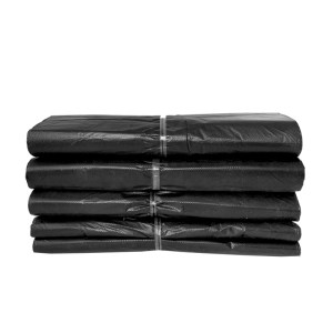 
Black thickened plastic garbage bag for home kitchen, hotel and medical medium and large size portable vest style new disposable