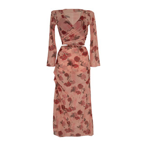 
Swimsuit for women 2026 new pattern bikini split four-piece long skirt sun protection seaside resort style sexy high-end