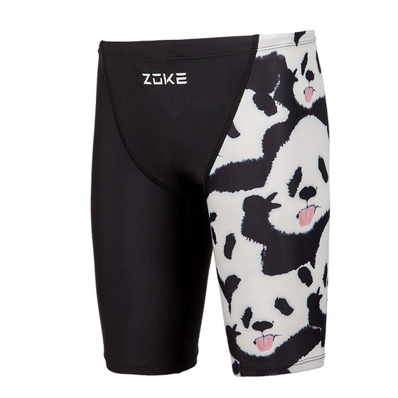 
Zhouke men's swimming trunks five-point panda professional swimming training zoke new quick-drying teenager competition swimsuit
