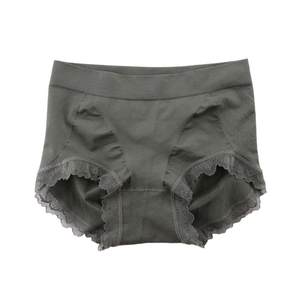 3 seamless waist seamless abdomen, buttocks, hip hips, flat horn, young pure color cotton stall lace edge pants female