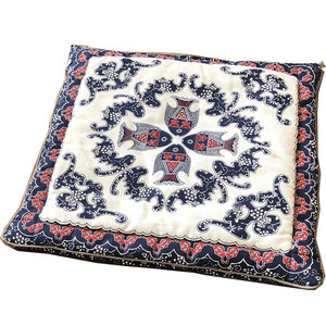 Dining chair cushion double -sided chair pads four seasons cushion tatami sofa cushions Chinese handmade cotton cotton cloth art rich and rich
