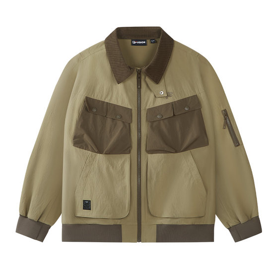 
Zhang Hao's same FILA FUSION woven jacket men's 2026 summer new loose color-blocked jacket top