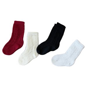 
Big Ear Elephant Girls Hollow Solid Color Socks 2026 Summer New Style Baoer Moisture-Absorbent, Sweat-Permeable, Versatile Breathable Casual Socks