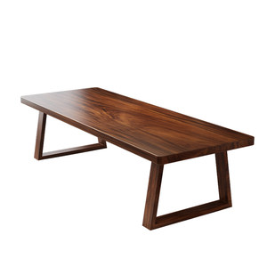 Living room large long table, South American walnut desk, solid wood large board long table, home study desk workbench