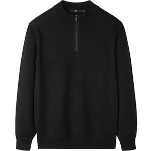 
HLA/Heilan Home contains cashmere wool stand-up collar half-zip sweater for autumn and winter new velvet far-infrared sweater for men