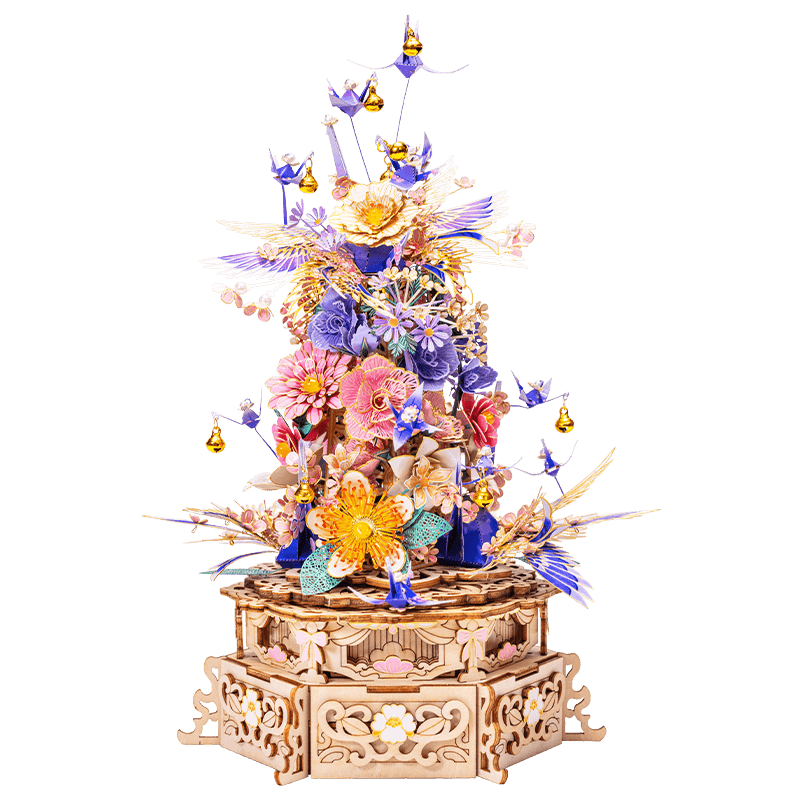 
Yimo Zuihuajian 3D three-dimensional puzzle metal assembly model handmade diy toy music box gift for girlfriend
