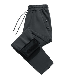 
Jeep fleece sweatpants men's winter middle-aged large size loose thickened long pants dad winter casual pants