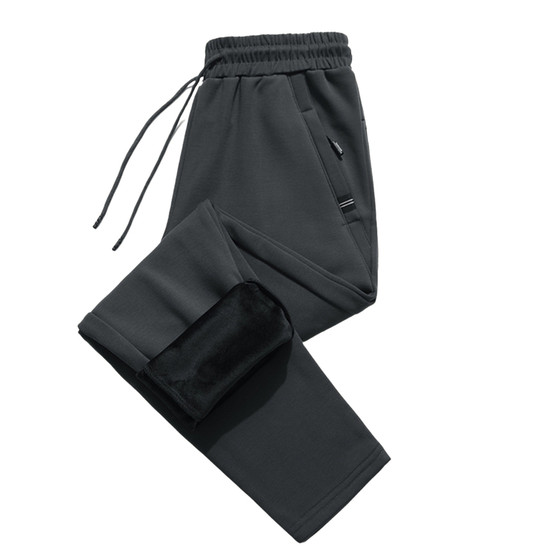 
Jeep fleece sweatpants men's winter middle-aged large size loose thickened long pants dad winter casual pants