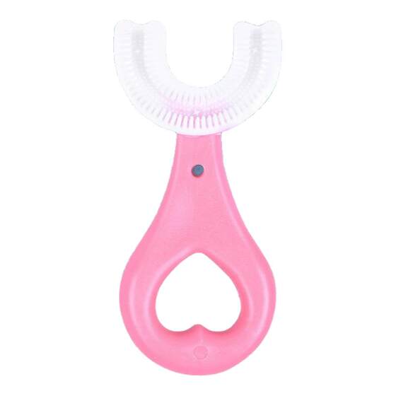 Children's U-shaped toothbrush 2-12 years old manual port with silicone U-shaped baby soft hair Children's infant brushing artifact