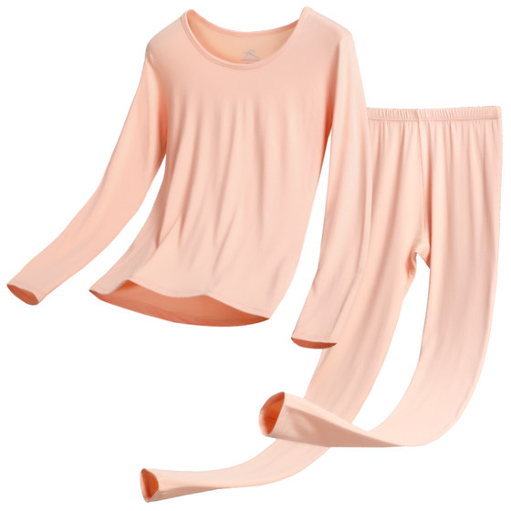 Langsha Modal autumn clothes and long pants suit women's cotton sweater thin new style close-fitting base shirt red thermal underwear