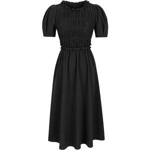 
KBNE black dress for women mid-length little black dress 2025 summer new style this year's popular beautiful skirt long skirt