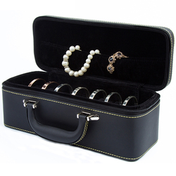 High-end Leather Jewelry Bracelet Box 15-bit Jade Jade Bracelet Ring Pendant Box Jade Bracelet Display Storage Box