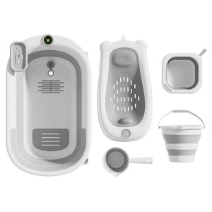Voutdoing baby gift bath tub gift box set baby temperature sensing tub newborn bath set