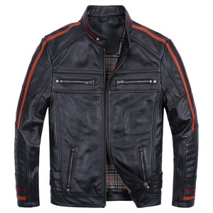
Off-code clearance, handsome genuine leather jacket for men, first-layer cowhide embroidered motorcycle leather jacket, slim stand-up collar jacket