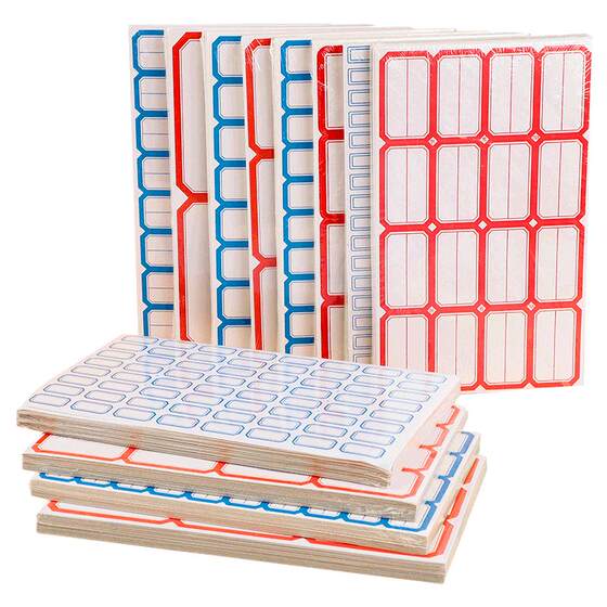Unprocested self -adhesive label small label sticker book classification paper blank handwriting price sticker price sticker, paper name, label, paper shelves supermarket large rectangular mouth paper paper
