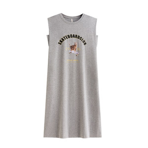 
Yoo Inner with Chest Paddle Night Dress Women's Pajamas Summer Sleeveless Vest Pure Cotton Large Size Casual You can wear it outside when you go out