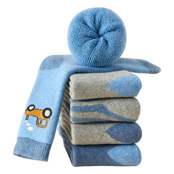Boys' socks thicker and velvet warm winter can not afford the ball
