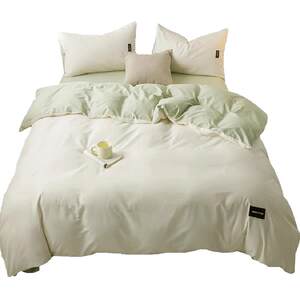 
MUJI four-piece bed set, pure cotton, 2026 new style bed sheets, three-piece set, quilt cover, bedding