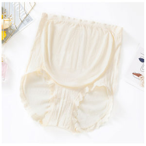 Large -size pregnant women pants spring and summer non -trace shorts 300 bacteriostatic crotch full pregnancy high waist holding belly panties 200*0.5kg three strips
