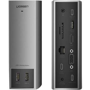 
Green Connect Typec desktop docking station expansion USB adapter network cable splitter HDMI screen projection converter 3 Thunderbolt 4 multi-function multi-interface accessories suitable for laptop desktop computers