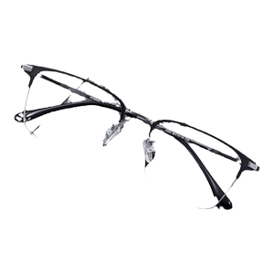 
Zeiss myopia glasses color change men's frame ultra-light pure titanium eyebrow line glasses frame fixed system number anti-blue light 10225