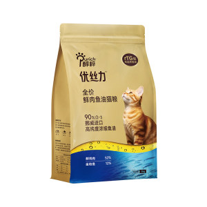 Pure and premium fish oil cat food 2kg with beautiful hair and beautiful hair added with 90% high purity fish oil, high fresh meat, full price staple food