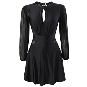 
Swimwear for women, high-end cheongsam style, 2025 new hot style, covering the flesh, slimming, conservative one-piece skirt style hot spring swimsuit